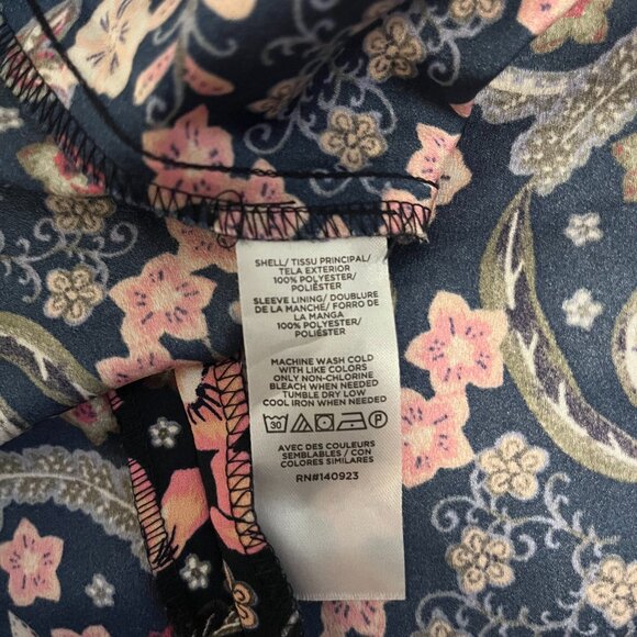 LOFT Bloom Twist Bubble Sleeve Blouse Size XL - Picture 6 of 6